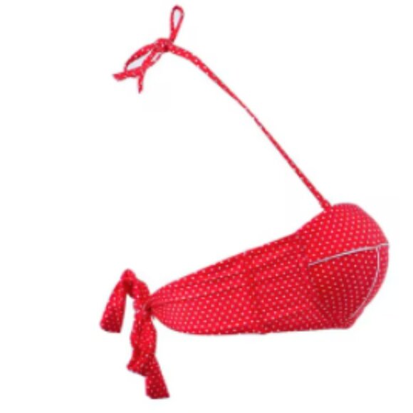 High-waisted bikini with retro design Blue and Red Brand New - Picture 4 of 9